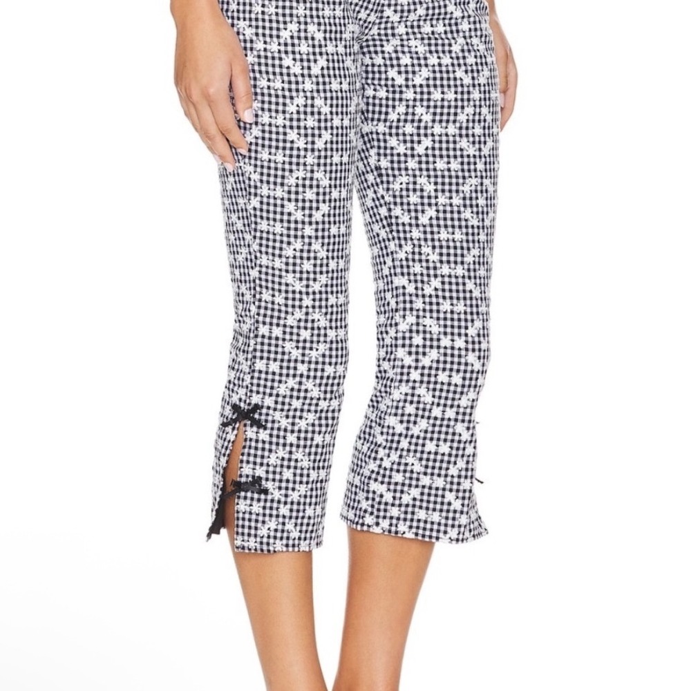 For Love & Lemons Mimi pants black and white gingham xs
